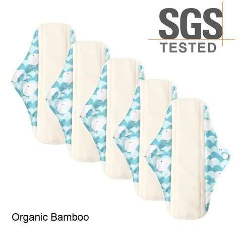 Многоразовые женские менструальные прокладки из бамбукового угля, моющаяся подкладка для трусиков, герметичная тканевая салфетка, гигиенические прокладки