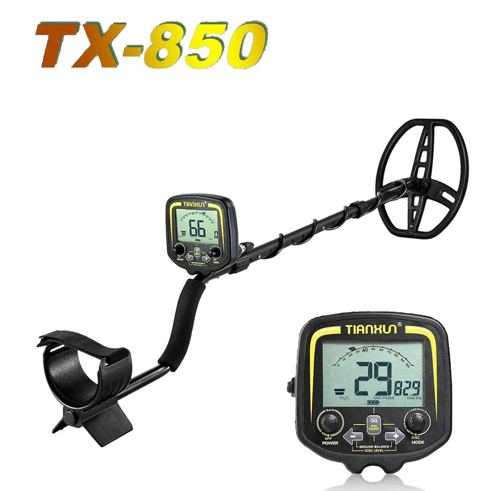 

TX-850 Metal Detector Professional Underground Depth Metal Detector High Sensitivity Gold Treasure Detector Hunter Pinpointer