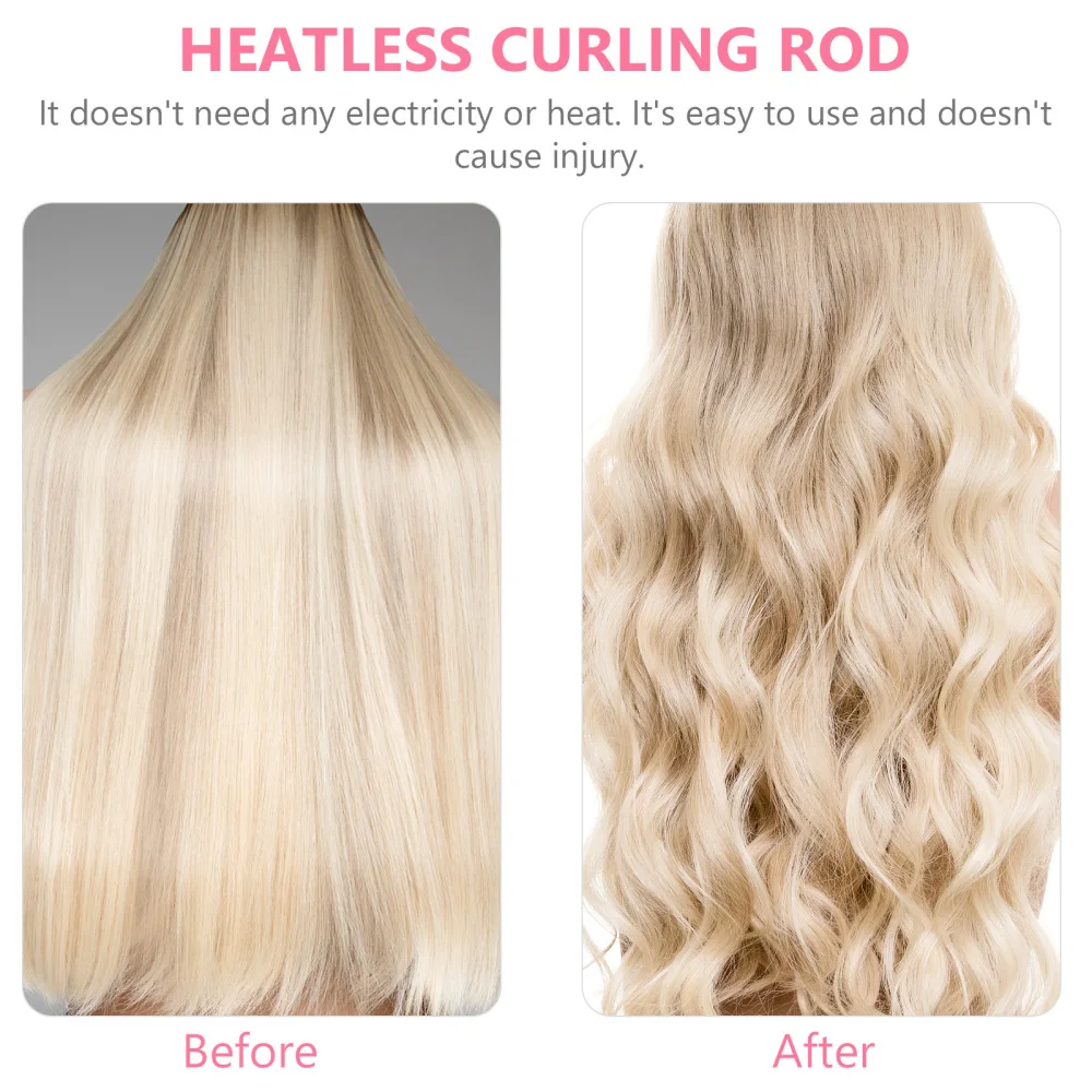 

Long Hair Heat Curling Rod Hair Curler with 2 Hair Rope and Hair Clip