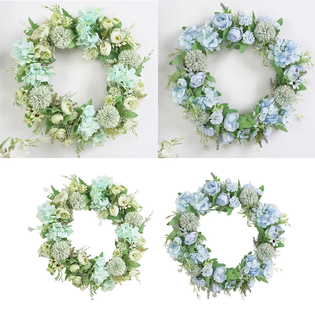 

Artificial Peony Wreath Garland Hanging Ornament Flower for Front Door, Wall, Wedding, Home Décor