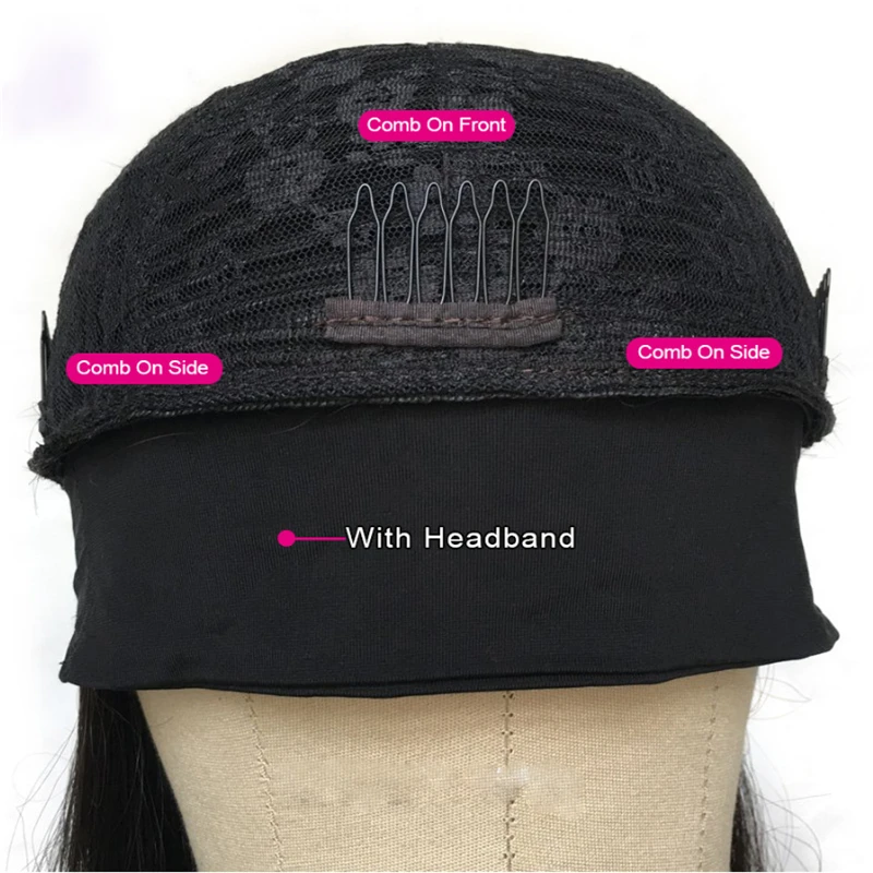 

24 inches Women Synthetic Headband Wig Long Wavy Black Wigs for Black Women Heat Resistant Fiber Fake Hair Wig for Daily Party
