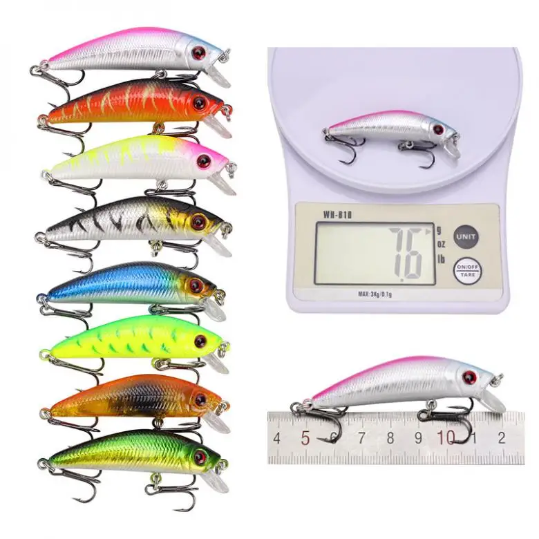 

56pcs/lot Mixed Bass Fishing Lure Set Artificial Fishing Kit Minnow Fishing Wobblers Crankbait Hard Fishing Tackle