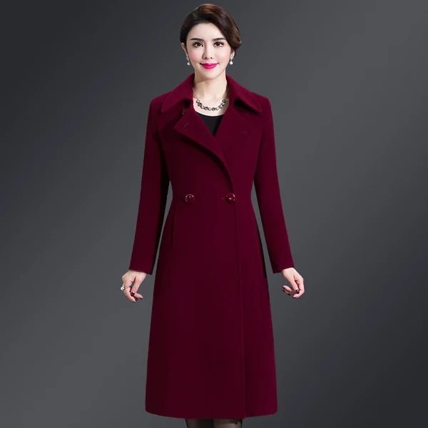 

Women 2020 Fashion With Belt Loose Woolen Jacket Coat Vintage Long Sleeve Side Pockets Female Outerwear Chic Overcoat