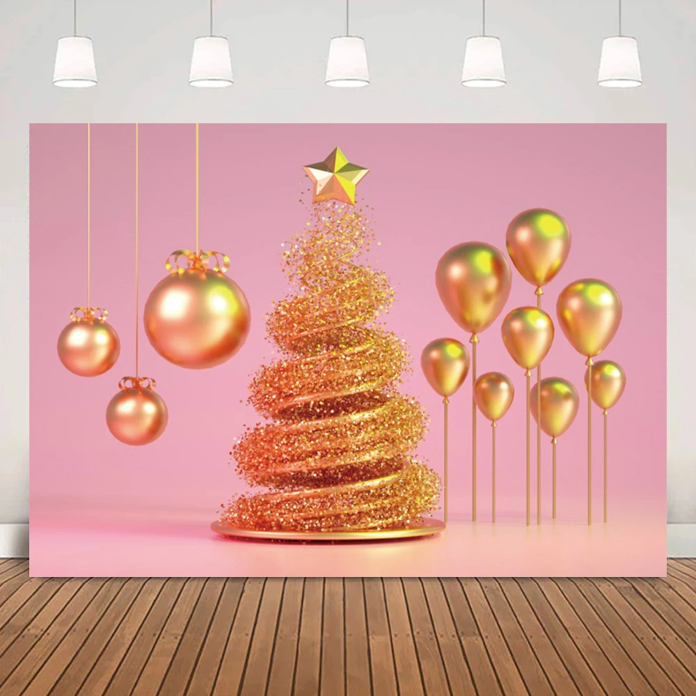 

Pink Theme Golden Balloons Magic Star Backdrop Decoration Baby Shower Birthday Party Studio Photography Background Booth Poster