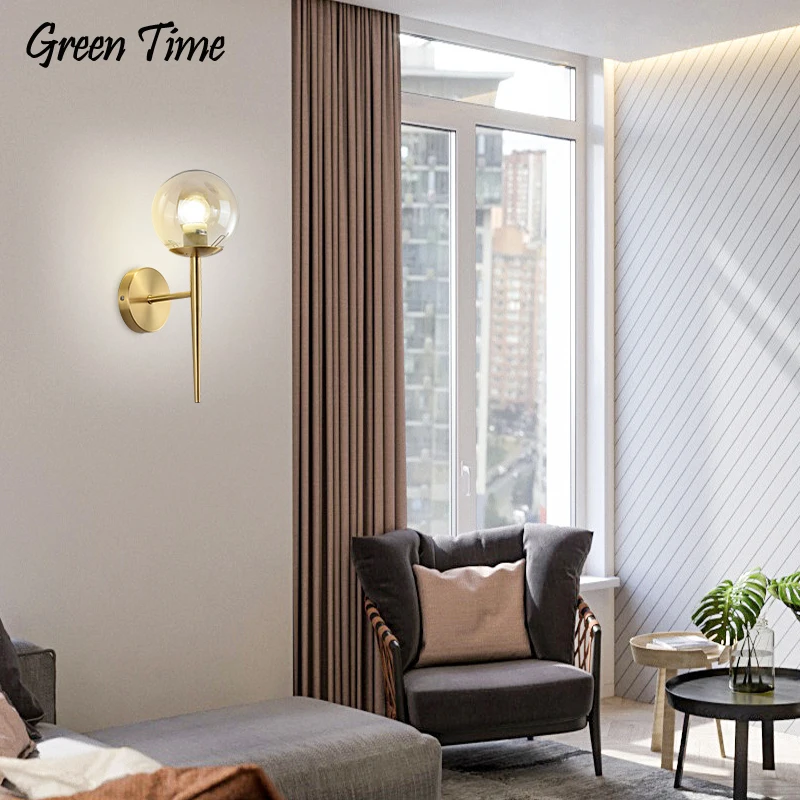 

Modern Led Wall Light Bedside Light For Living room Bedroom Dining room Kitchen Home Lustre Wall Lamp Fixtures E27 Bulb Copper