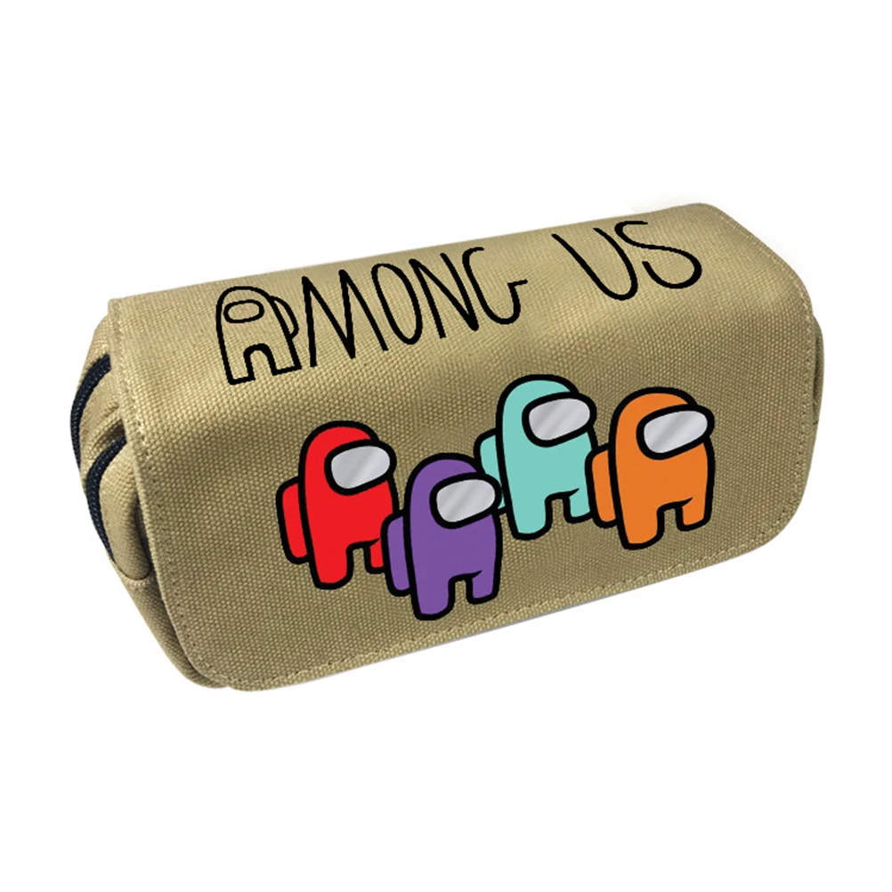 

Among Us Game Figure Pen Case Student School Supplies Anime Stationery Storage Box Child Study Pencil Storage Bag Christmas Gift