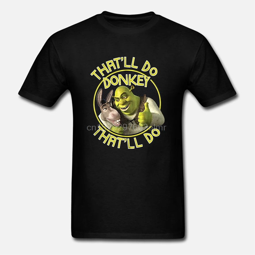 Забавная Мужская футболка женская Новинка Шрек That'll Do t shirt (2)|Мужские футболки| |