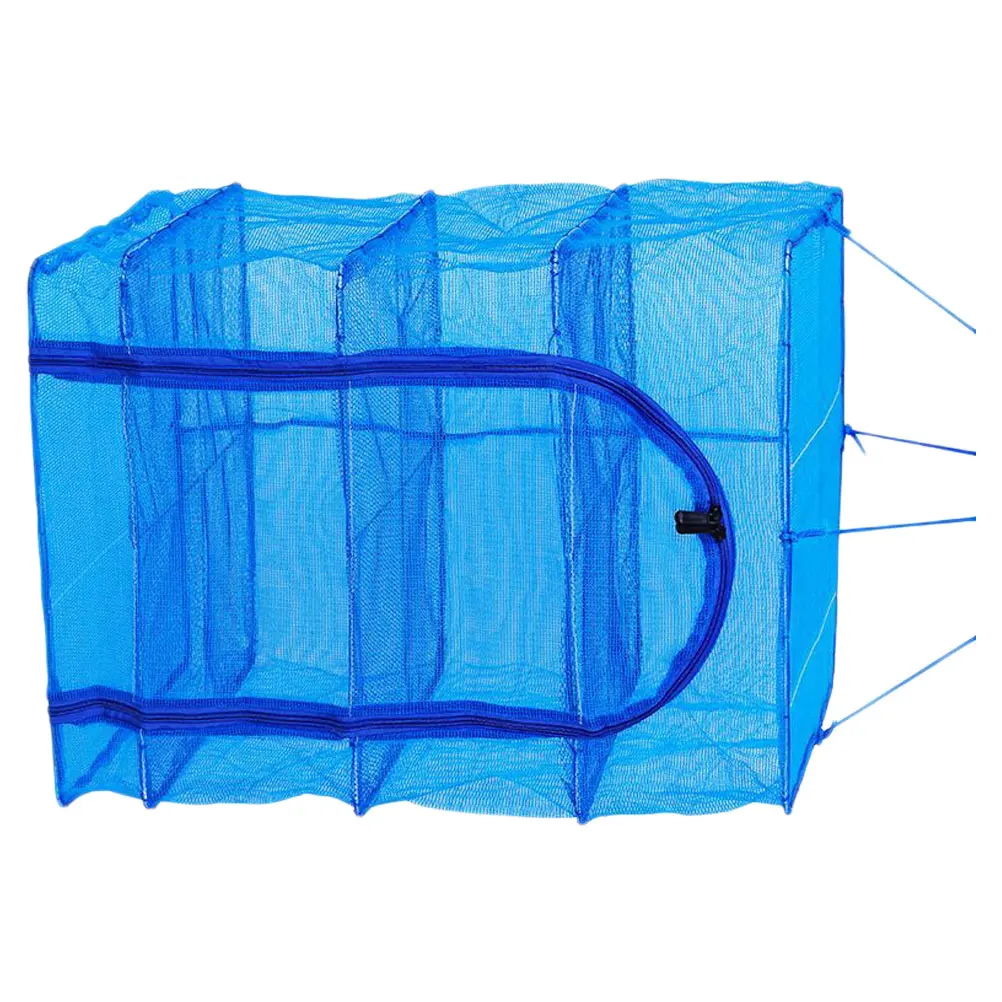 

Outdoor Food Screen Foldable Drying Net Hanging Mesh Dryer Square Mesh Dryer For Shrimp Fish Fruit Vegetable 4 Layer With Buckl