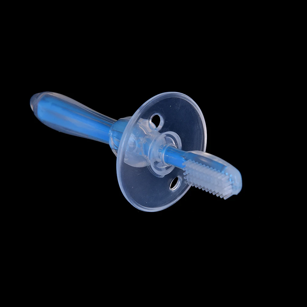 1pce silicona ni&ntilde;os mordedor de entrenamiento cepillos de dientes cepillo de dientes herramienta de cepillo para reci&eacute;n nacido-1
