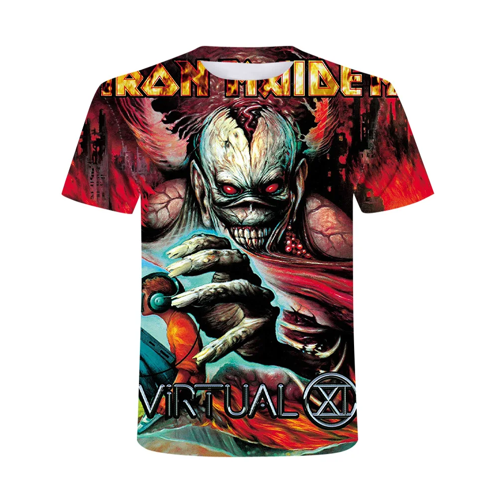 

Summer Men's 3D Skull O-Neck T-shirt 2021 Top Shirt Comfortable Breathable Casual Youth Men's and Women's Sports Shirt Streetwea