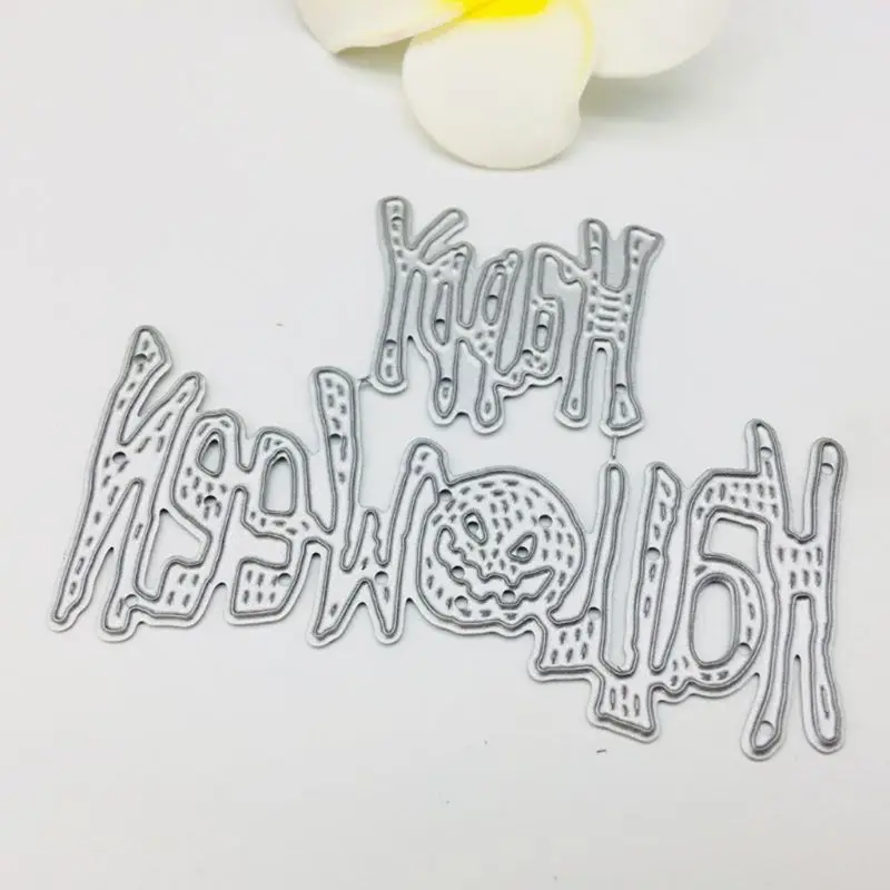 И надписью &quotHappy Halloween&quot Трафаретный вырубной штамп трафарет для скрапбукинга