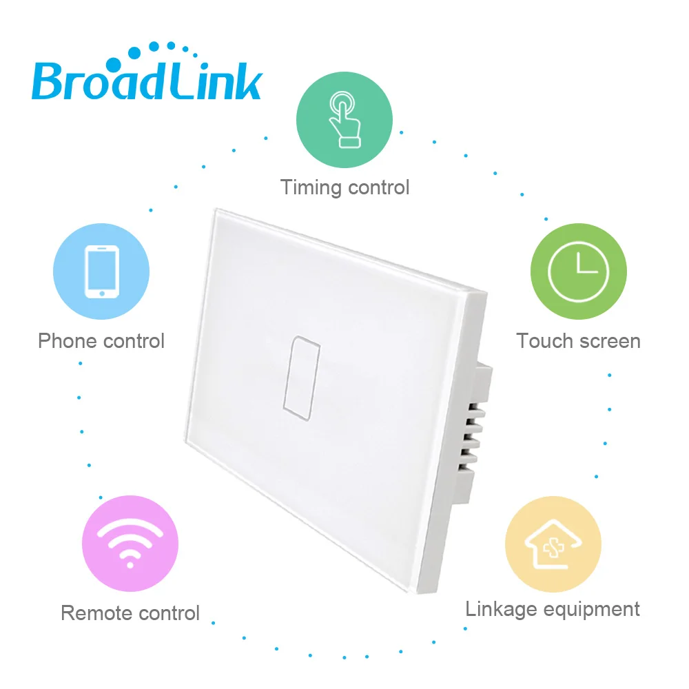 Broadlink TC2 1/2/3 банды США WiFi переключатель настенный сенсорный панельный светильник