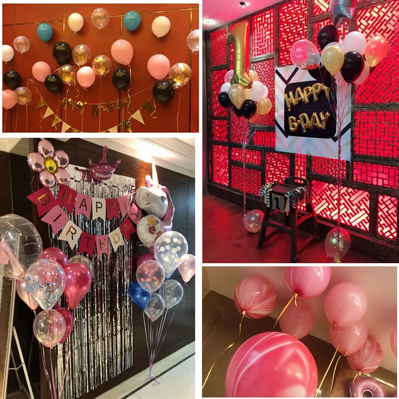 Прозрачные Шары золотые конфетти из фольги прозрачные латексные шары с днем