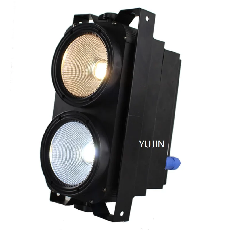 4 шт./лот DMX стробоскоп Теплый Холодный белый 2X100W 2 eyes 200W Светодиодный светильник