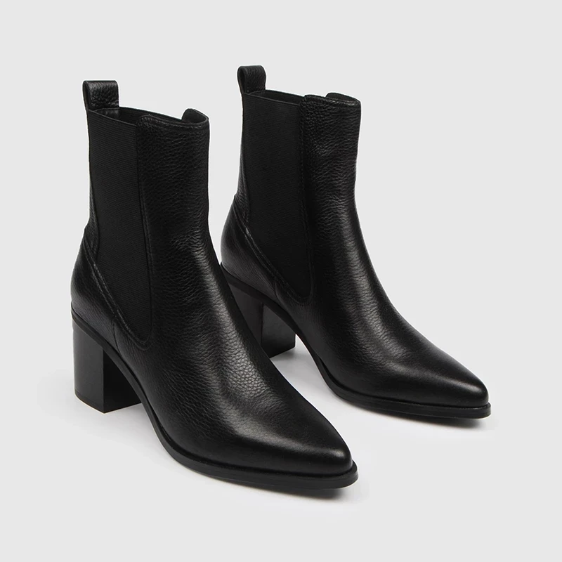

2021 new women boots spring autumn fashion casual pointy simple low boots plus size women shoes ladies short boots
