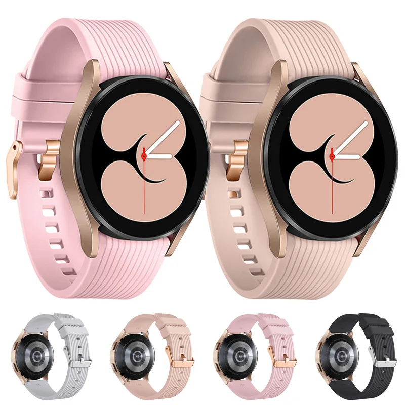 

Ремешок силиконовый для Samsung Galaxy Watch 4 40 мм, браслет для Samsung Galaxy Watch 4 Classic 42 мм 46 мм, Bnads 20 мм