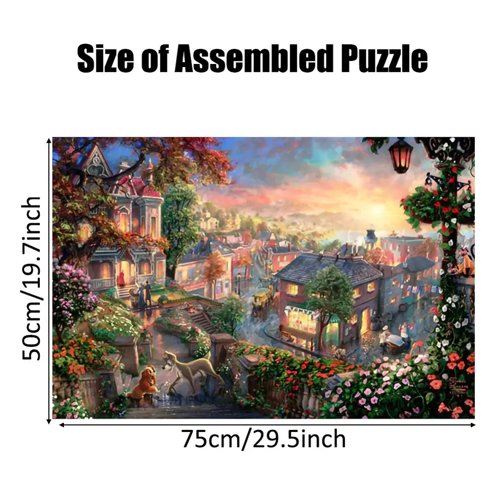 

1000 Piece Adult Jigsaw Candy House Puzzle Well-Known Architecture Landscape Puzzle Gift Decompression Toy Jigsaw Game