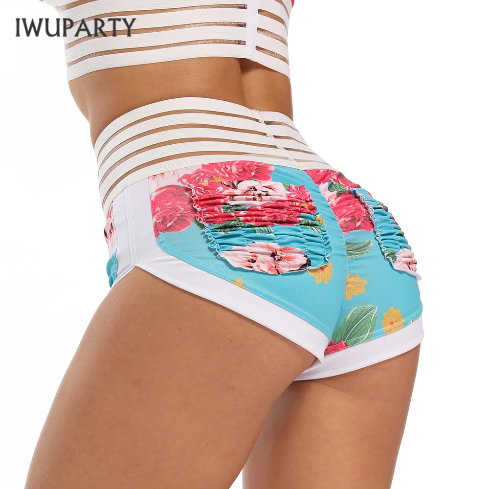 

Шорты женские с синим принтом, пикантные спортивные дышащие леггинсы с завышенной талией для спортивного зала, тренировок, фитнеса, йоги