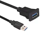 1 м Удлинительный кабель для автомобильной приборной панели USB 3,0 штекер-гнездо sinotrack eletricista Jumper Wire