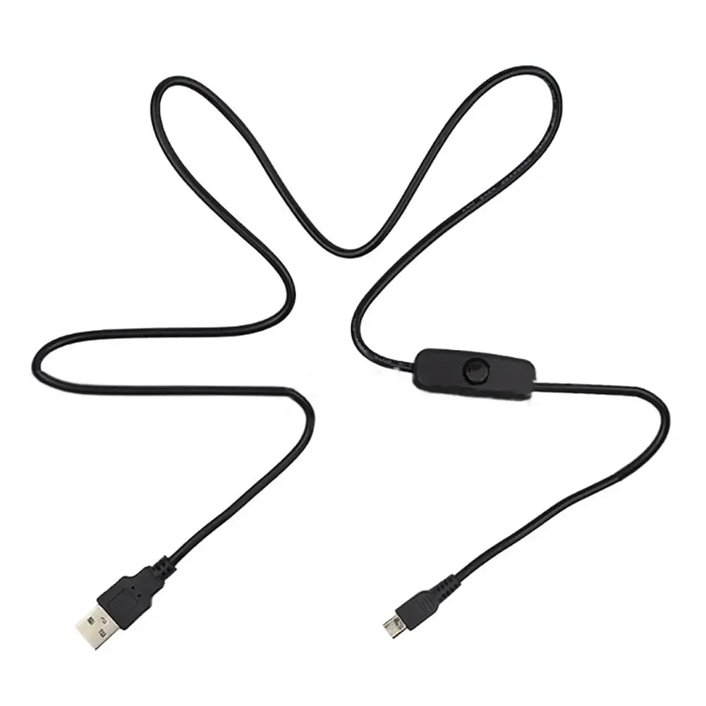 Кабель питания с USB на Micro шнур выключателем для подключенных устройств Raspberry Pi