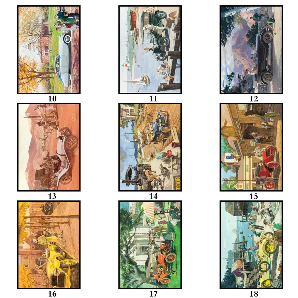 42 дизайна Gran Torino погремушка винтажный автомобиль белая бумага постер картина