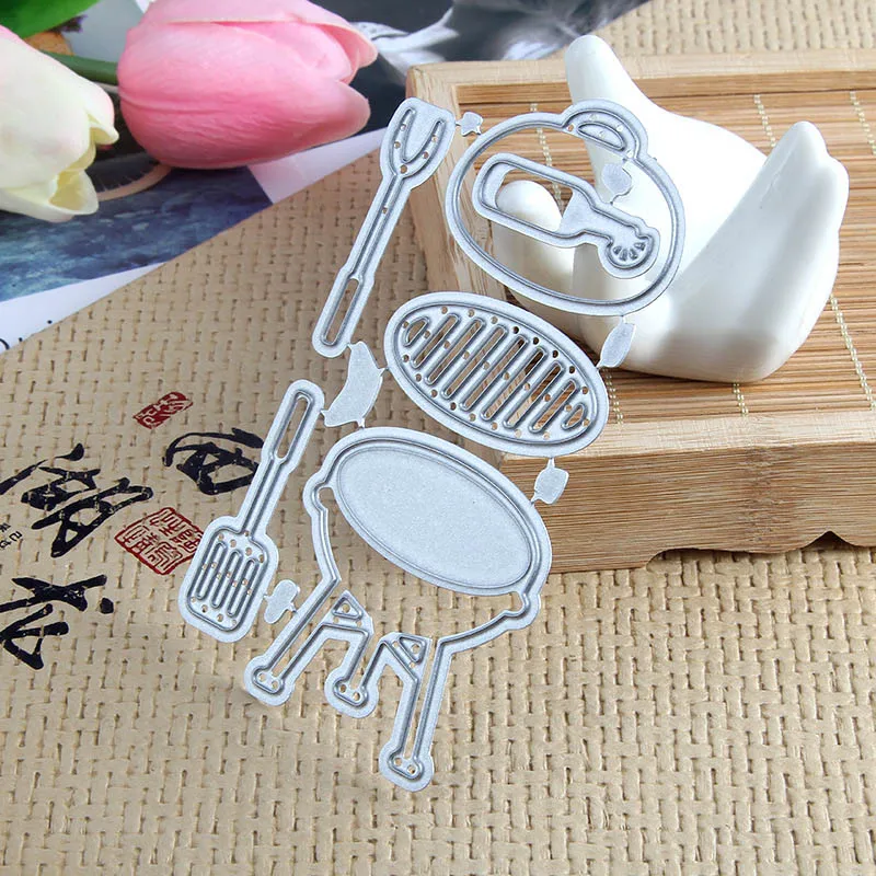 Фартук горшок Кемпинг тема резка из углеродистой стали Штамп Резак тиснение