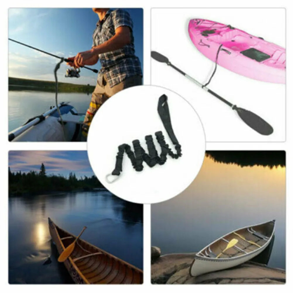 

1PC Practical Durable Kayak Canoe Paddle Rod Leash Safety Rope Carabiner Rowing Boats Accessories Tying Tape
