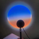 Проектор для заката, освещение береговой линии, декор для спальни, настольная лампа с USB, светильник ильник для заката, лампа для фотосъемки, инструменты для прямой трансляции