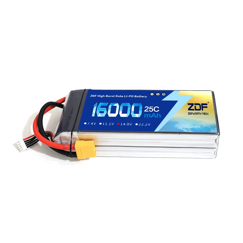 ZDF гарантия качества питания 4S 14,8 V 16000mah 25C Max 60C Lipo батарея для вертолета RC модели квадрокоптера самолета дрона автомобиля FPV
