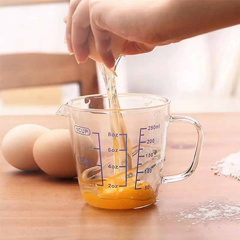 

250ml/500ml Measuring Cup High Borosilicate Glass Heat Resistant Measuring Glass for Kitchen Restaurant