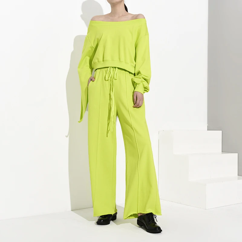 Женская одежда LANMREM летняя длинная футболка с длинным рукавом и высокой талией