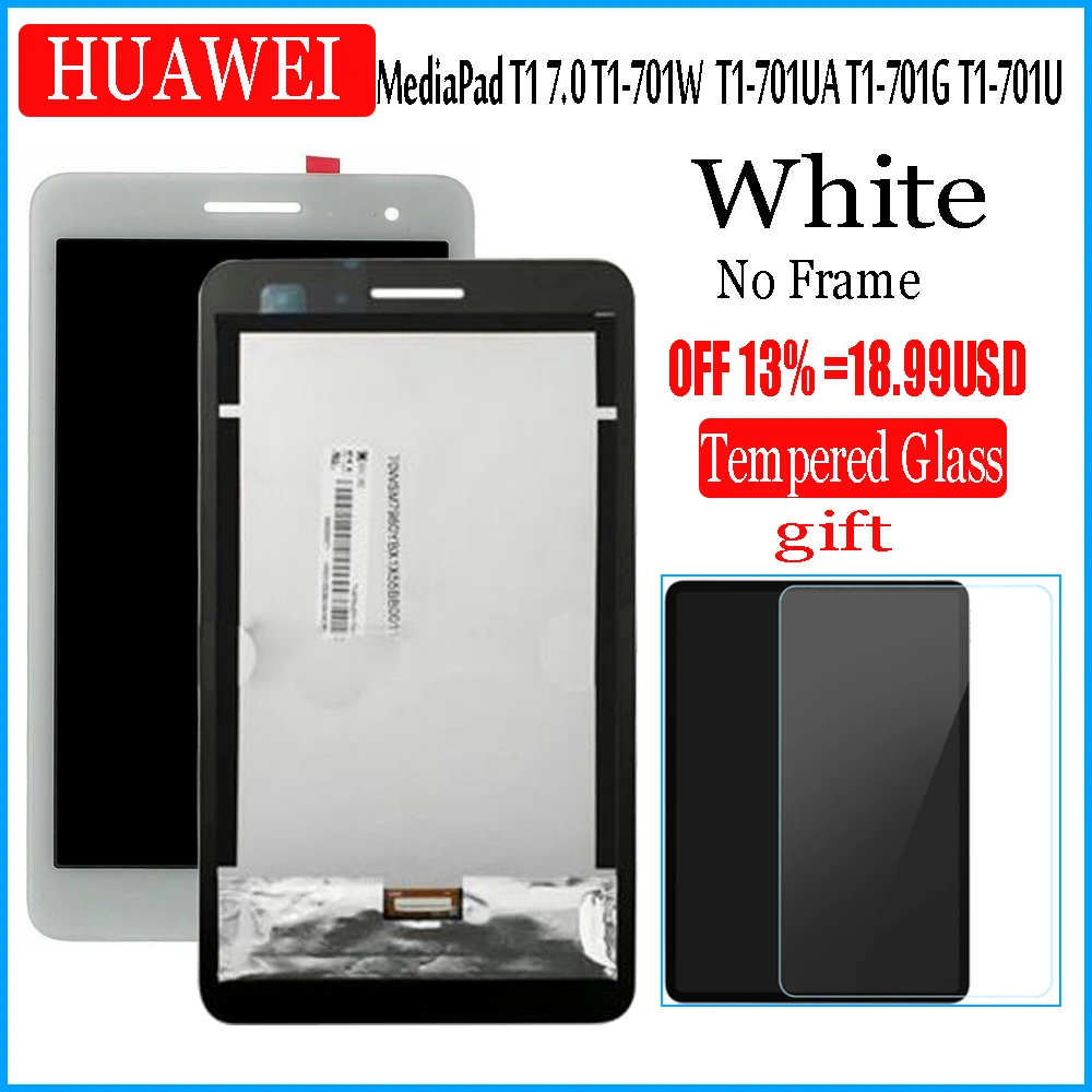 С рамкой ЖК дисплей и с сенсорным экраном для HUAWEI MediaPad T1 7 0 701 701U 701UA дигитайзер|huawei