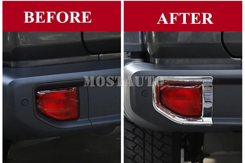 Для Jeep Wrangler JL ABS хромированный задний противотуманный фонарь накладка 2018-2019 2 шт.