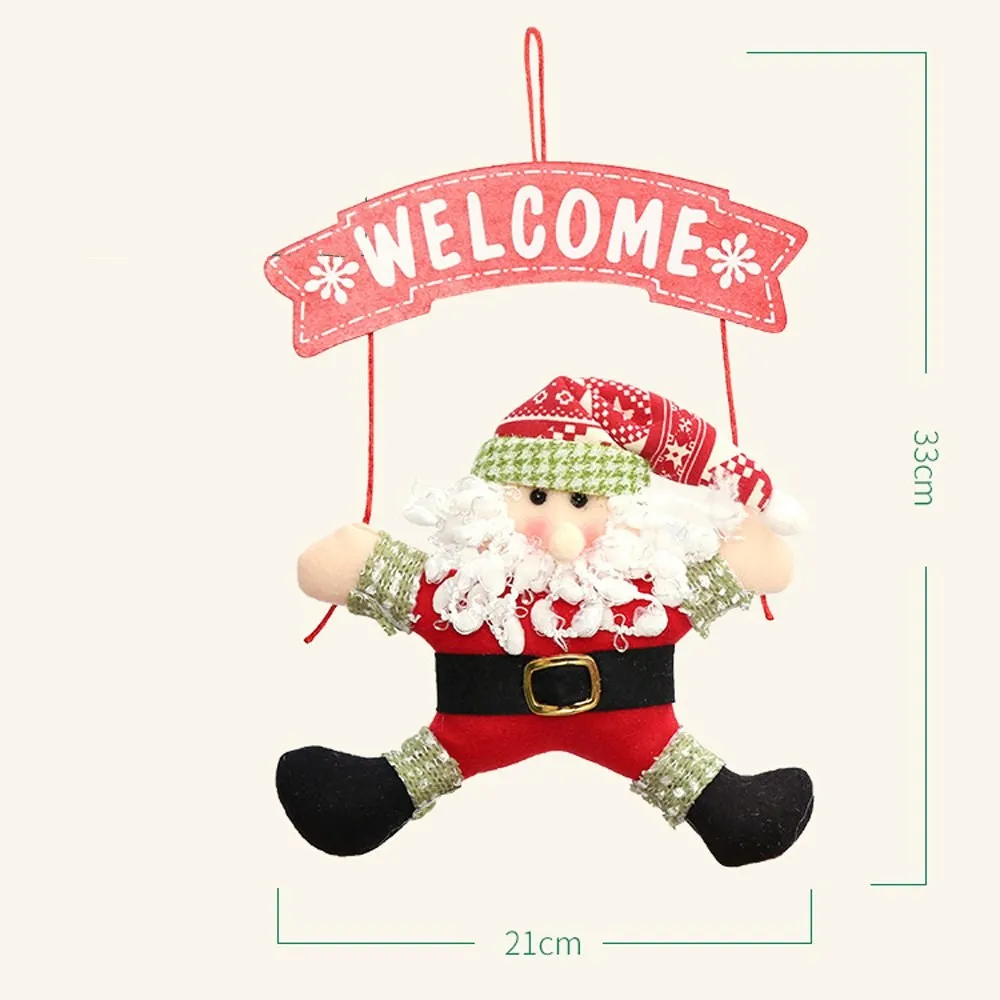 1 шт. милый Добро пожаловать Санта Клаус Снеговик дверь окно висячие украшения