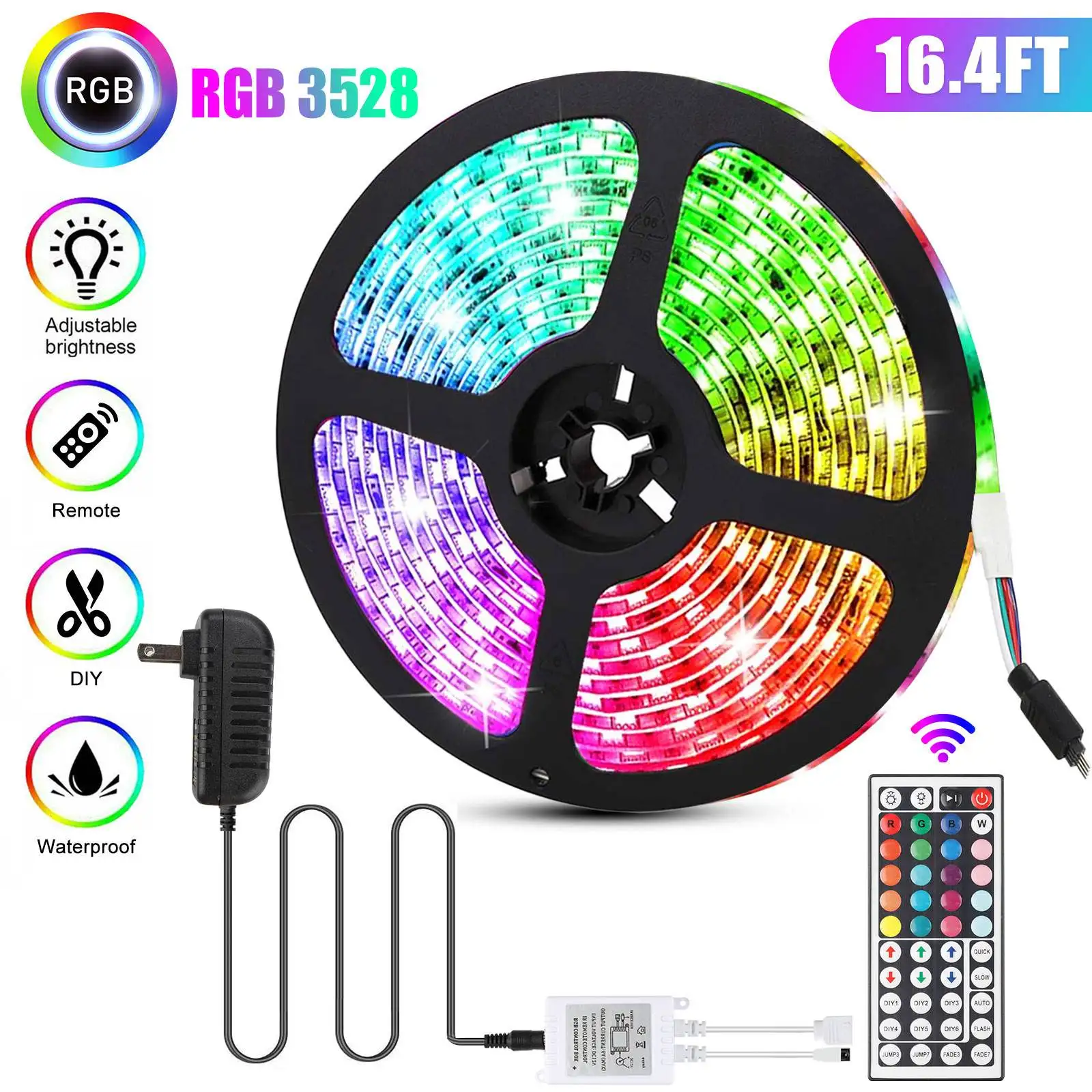 

Цветная (RGB) Светодиодные ленты светильник Светодиодные ленты RGB светодиодные лампы светильник ing гибкая лента Водонепроницаемый RGB светоди...