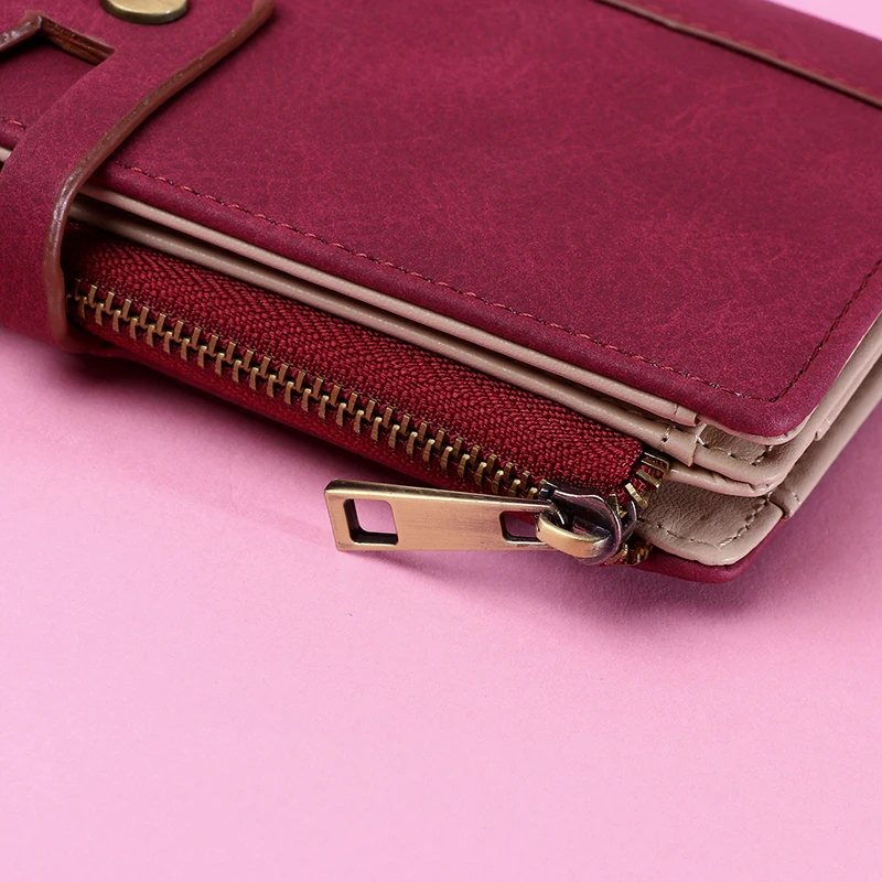 Однотонный винтажный матовый Кошелек из искусственной кожи для женщин 2022