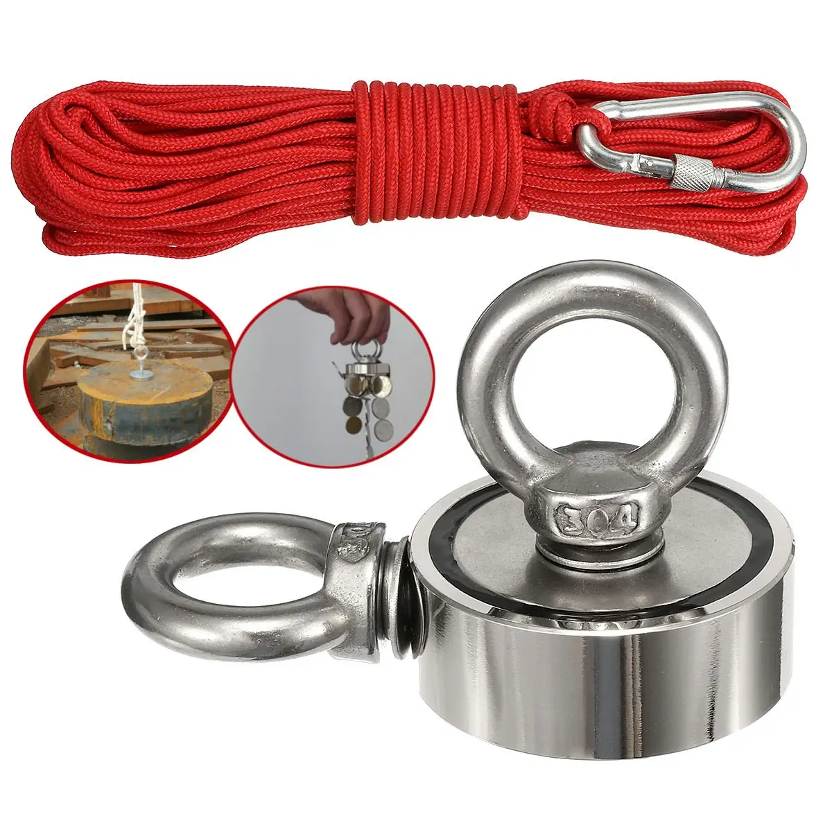 

400KG Super Strong Magnet Pot Fishing Magnets Salvage Fishing Hook Magnets Strongest Permanent Powerful Magnetic