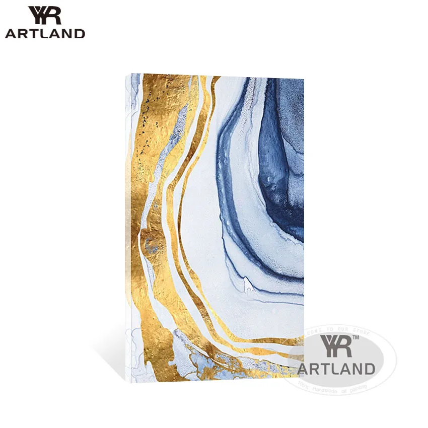 Поп горячая Распродажа позолоченная жидкая живопись ручной работы Холст Картина