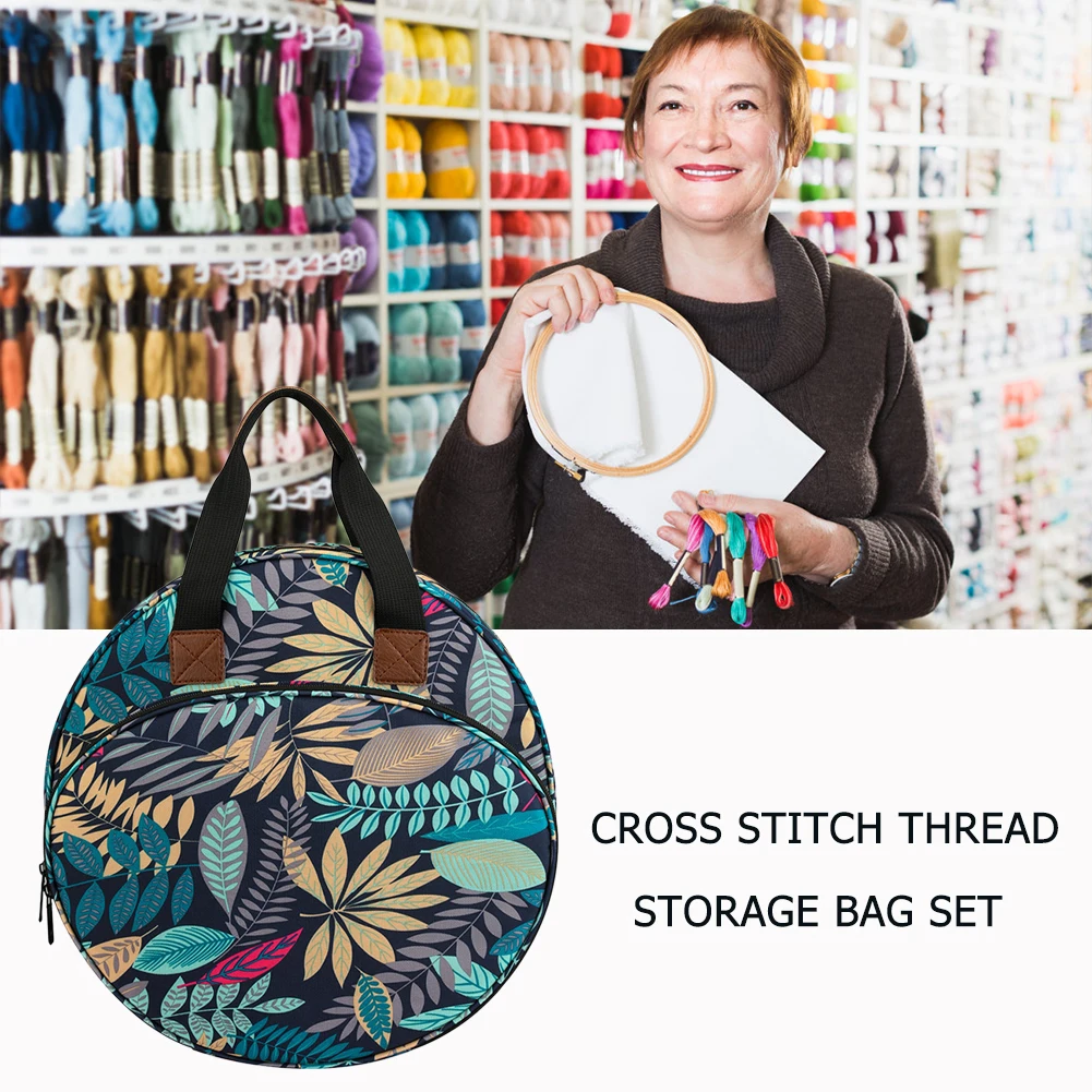 

Набор инструментов для вышивания, сумка для хранения, Набор для вышивки крестиком, сумка для шитья, художественный органайзер для мелочей, к...