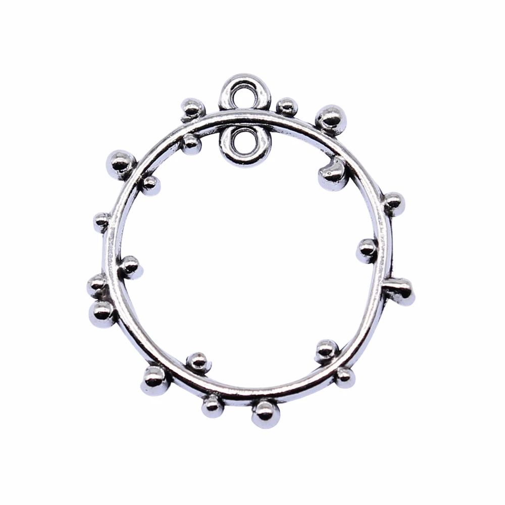 

10pcs 26x24mm Antique Silver Plated Earring Connector For Jewelry Making DIY Jewelry Findings