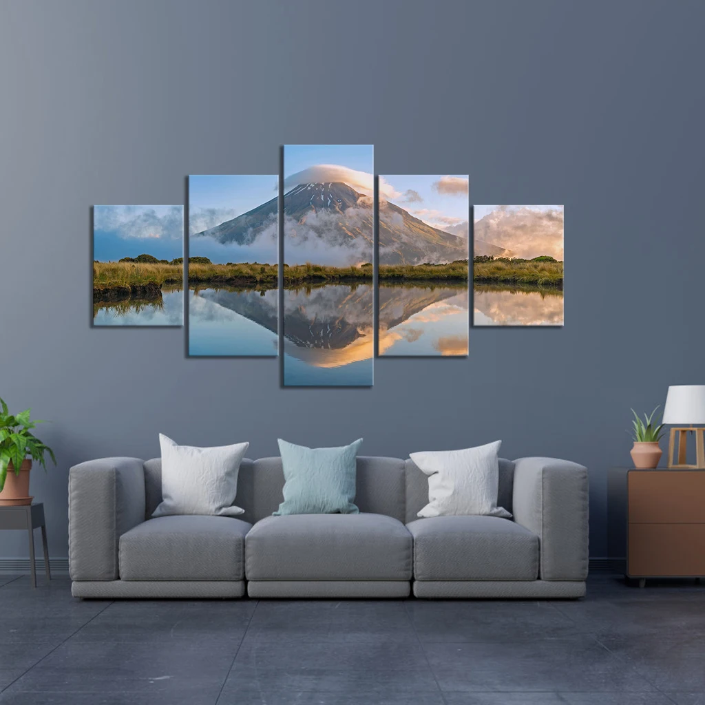 

Egmont National Park New Zealand Mountain Landscape Poster Nature Scenery Picture Canvas Paintings Wall Art Living Room Decor