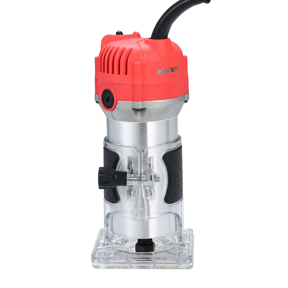 

220V/110V 800W Trim Router 30000r/min with Transparent Base Edge Guide Wood Laminate Electric Trimmer Compact Palm Router