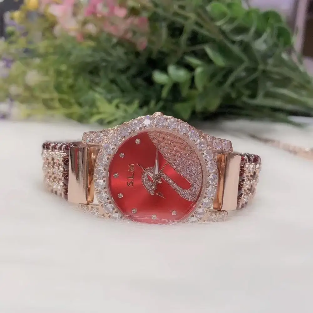 Браслет из натурального гранатового камня/часы DIY ювелирные изделия для женщин водонепроницаемые часы для летнего пляжа