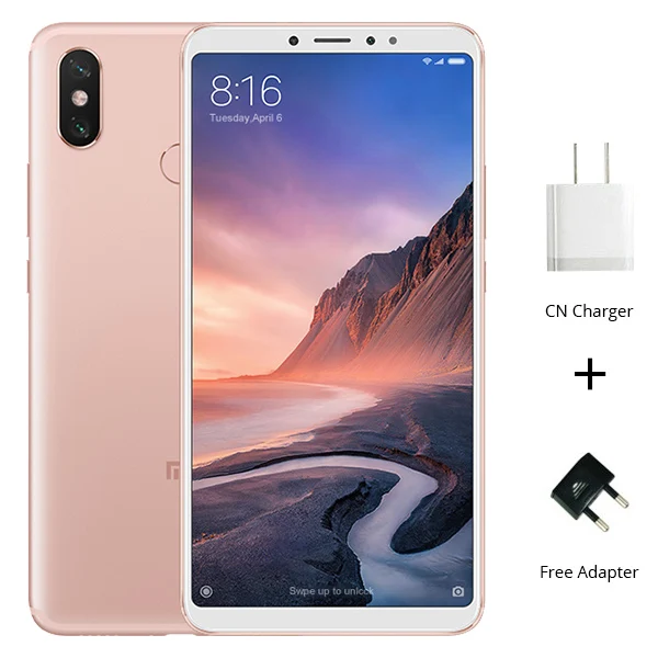 Gold Мобильный телефон с глобальной ПЗУ Xiaomi Mi Max 3, 4 ГБ, 64 ГБ, Восьмиядерный процессор Snapdragon 636, 5500 мАч, экран 2160x1080, 6,9 дюйма, 12 Мп+ 5 МП, OTA - Цвет: Gold