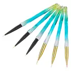 Ручка для нейл-арта, 6912 мм, 3 шт., кисти с кристаллами для нейл-арта, набор инструментов для маникюра с цветами и французскими линиями