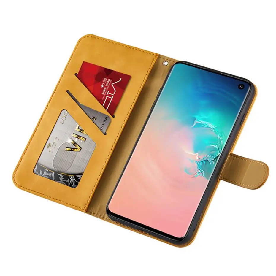 Чехол-книжка для Samsung Galaxy S10 S9 S8 S7 Plus Note 9 10 A10 A20 E A30 A40 A50 A70 A80 кожаный с объемным