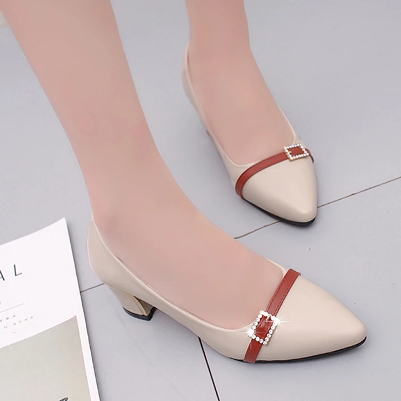 2017 летние офисные туфли Женские туфли-лодочки Вечерние на высоком каблуке с