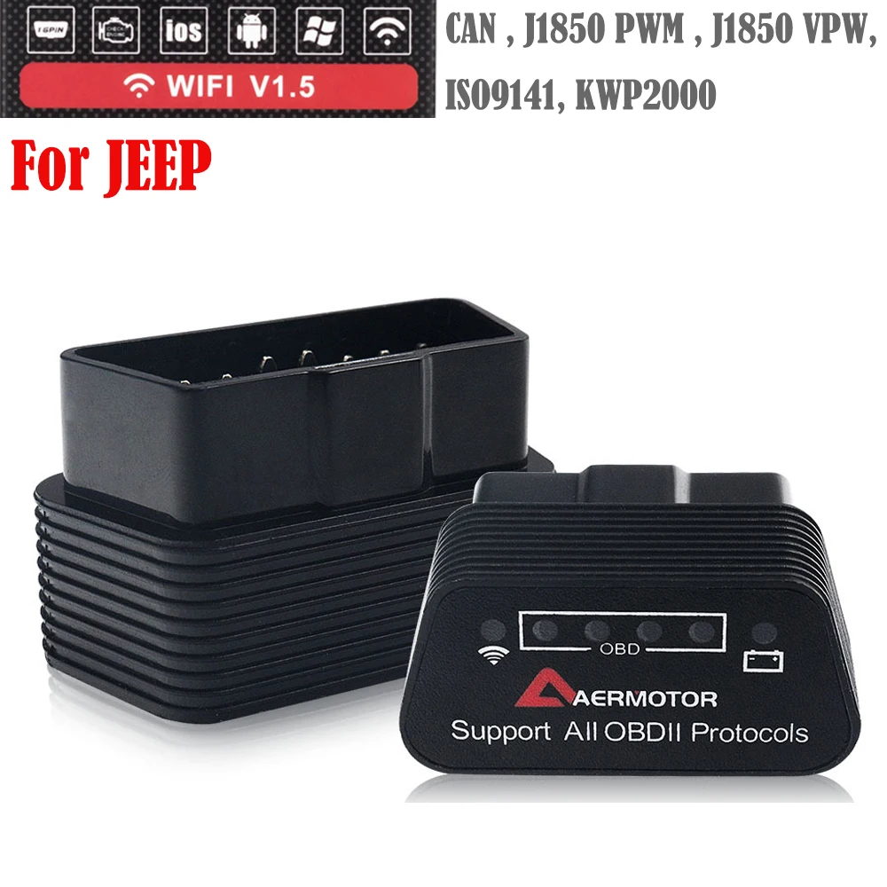 Wi Fi OBD2 сканер для Jeep Cherokee Wrangler грандиозный Ренегат компас Patriot Gladiator KWP2000 CAN J1850 PWM VPW