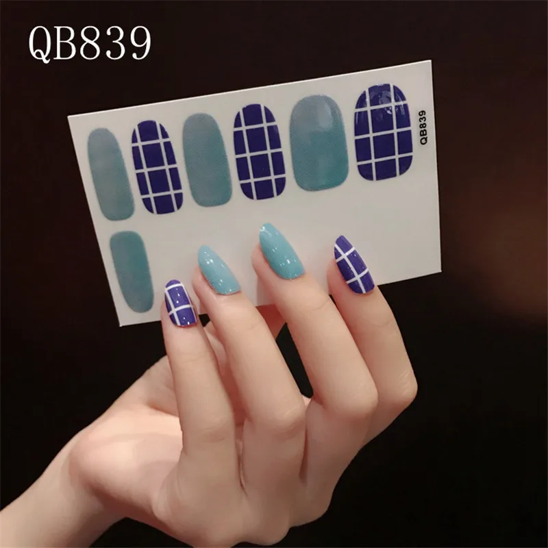 QB839 Lamemoria 22 советы, стикеры 3D на ногти Nail Art, красное сердце, дизайн, французский экологический клей, наклейки, наклейки для женщин, маникюр - Цвет: QB839