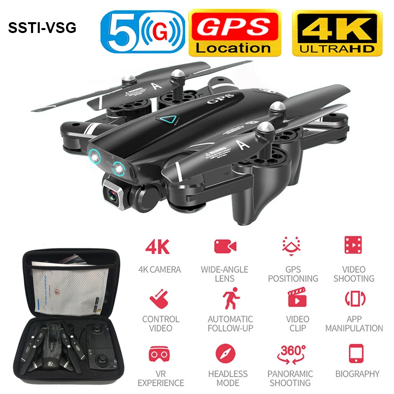 Радиоуправляемый Дрон с GPS и камерой HD 4K 1080P широкий угол обзора Wi-Fi FPV